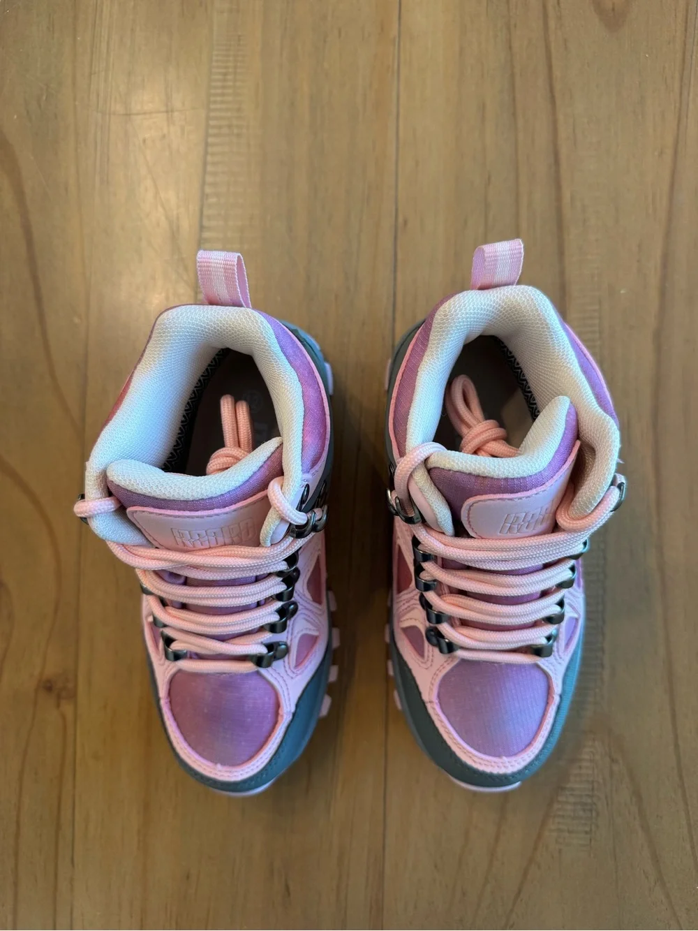 RCORD Kids Hiking Boots Pink Gray Little Kids Size 12 Water Resistant NIB
